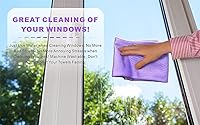 Vista 4 de Paño de limpieza de ventanas. Paño de limpieza de vidrio, sin rayas y arañazos. Púrpura 1 paquete