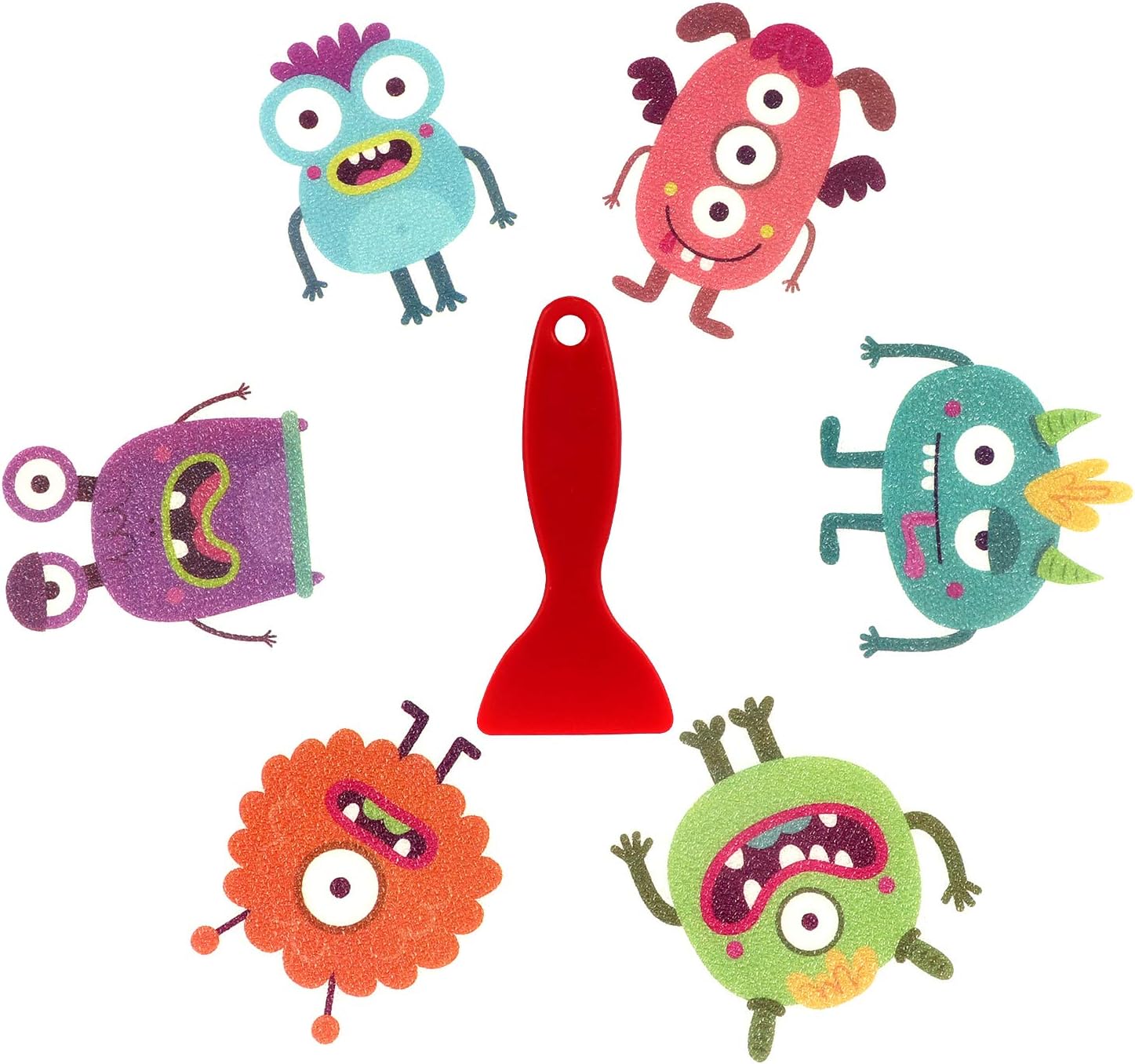 XURI AntiSlip Monster Stickers, Bathtub Traction Treads 6