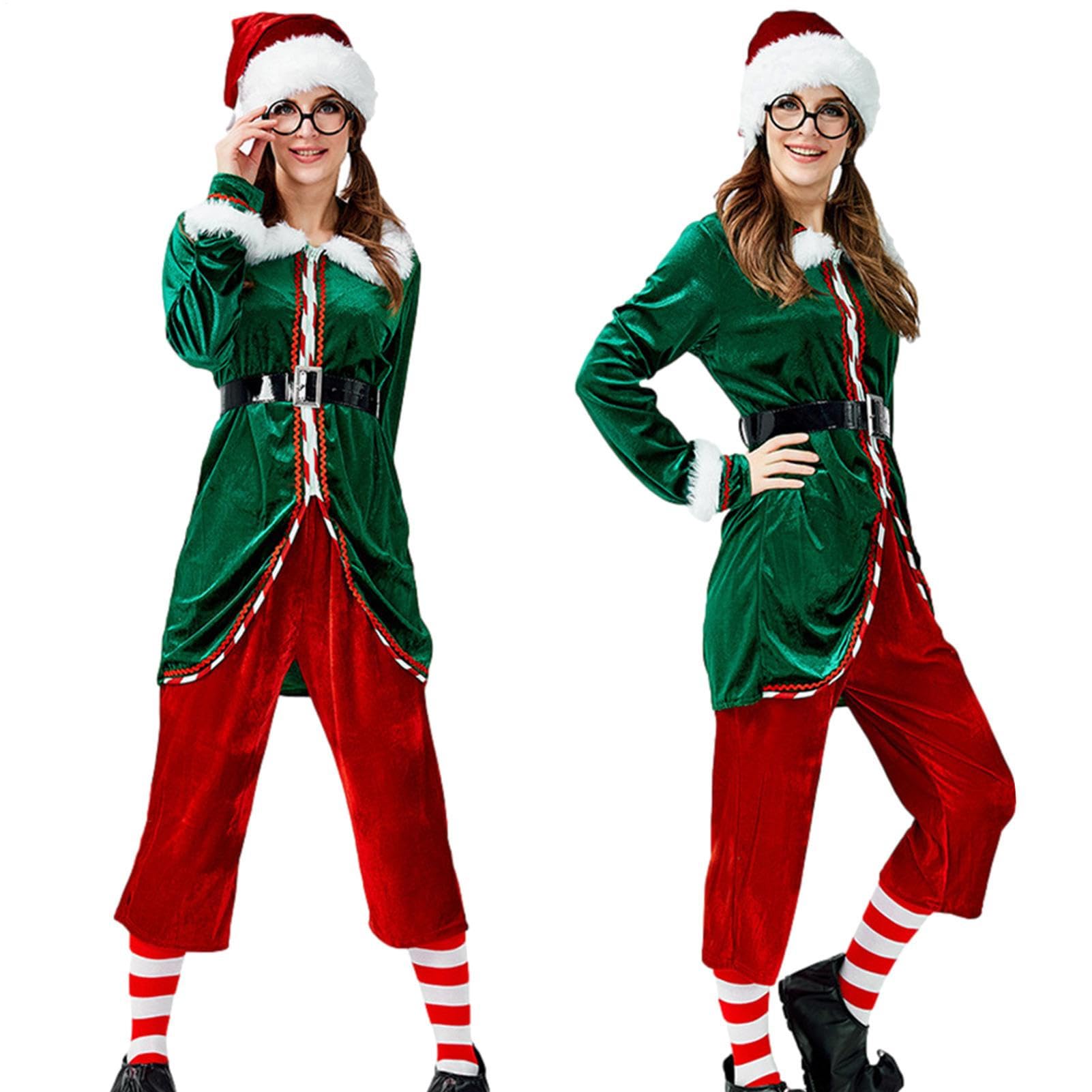 Genérico Disfraces De Elfo De Navidad Para Mujer,Disfraz De Cosplay De