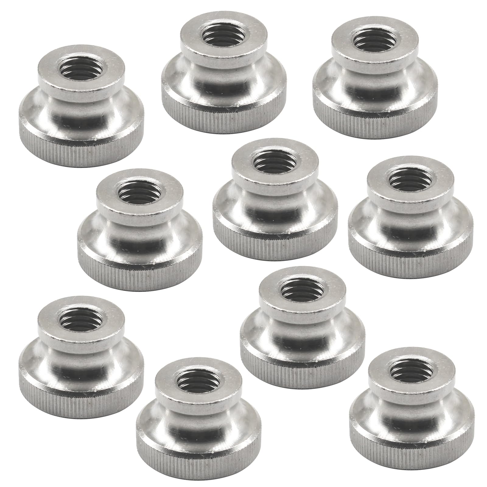 (10 Pieces) M8 Knurled Thumb Nut 304 Stainless Steel Round Knobs Fasteners Metric Thread Nuts Hand Screw Nuts for 3D Printer Parts