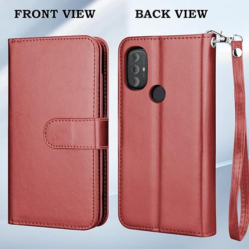 Miniatura 6 de Takfox Moto G Power 2022 - Funda tipo cartera para Motorola G Pure, de piel sintética con tarjetero de crédito, 9 ranuras para tarjetas, cierre