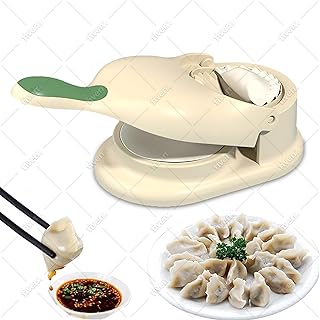 Manual 2-in-1 Dumpling Maker & Press – Premium White Dough Press for Wrapping & Sealing Dumplings, Empanadas, Pierogi, Kitchen Gadget, Easy-to-Use Kitchen Accessories