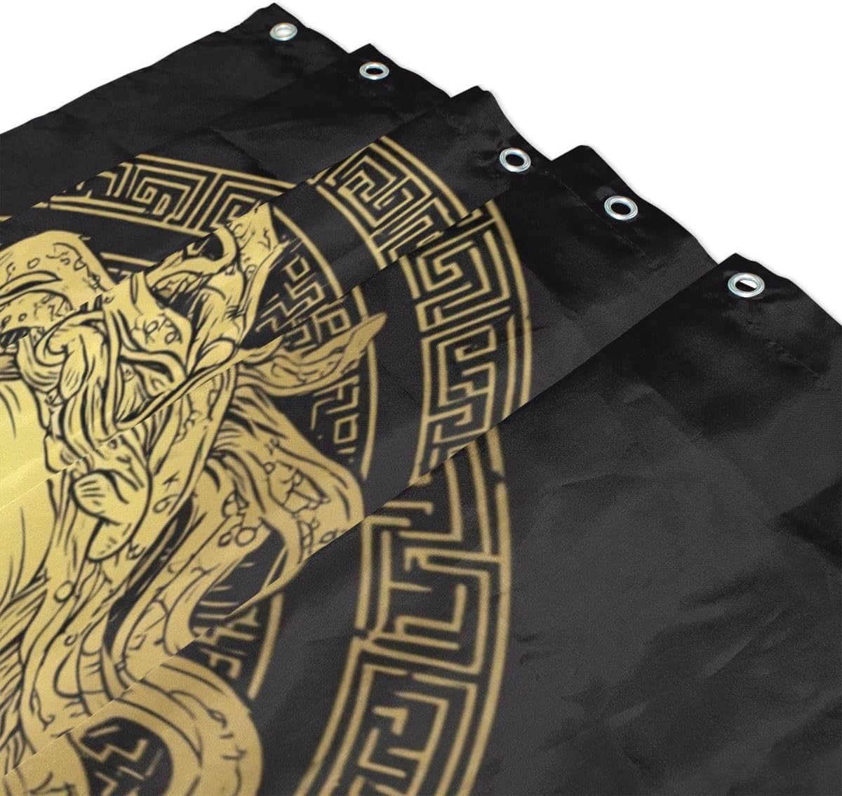 Tarity Black Shower Curtain Waterproof Fabric Shower Curtains for Bathroom with 12 Thicken Hooks Polyester Washable Shower Curtain Set 72X72in Long Cloth Bath Shower Bathtub Curtains Bathroom Decor