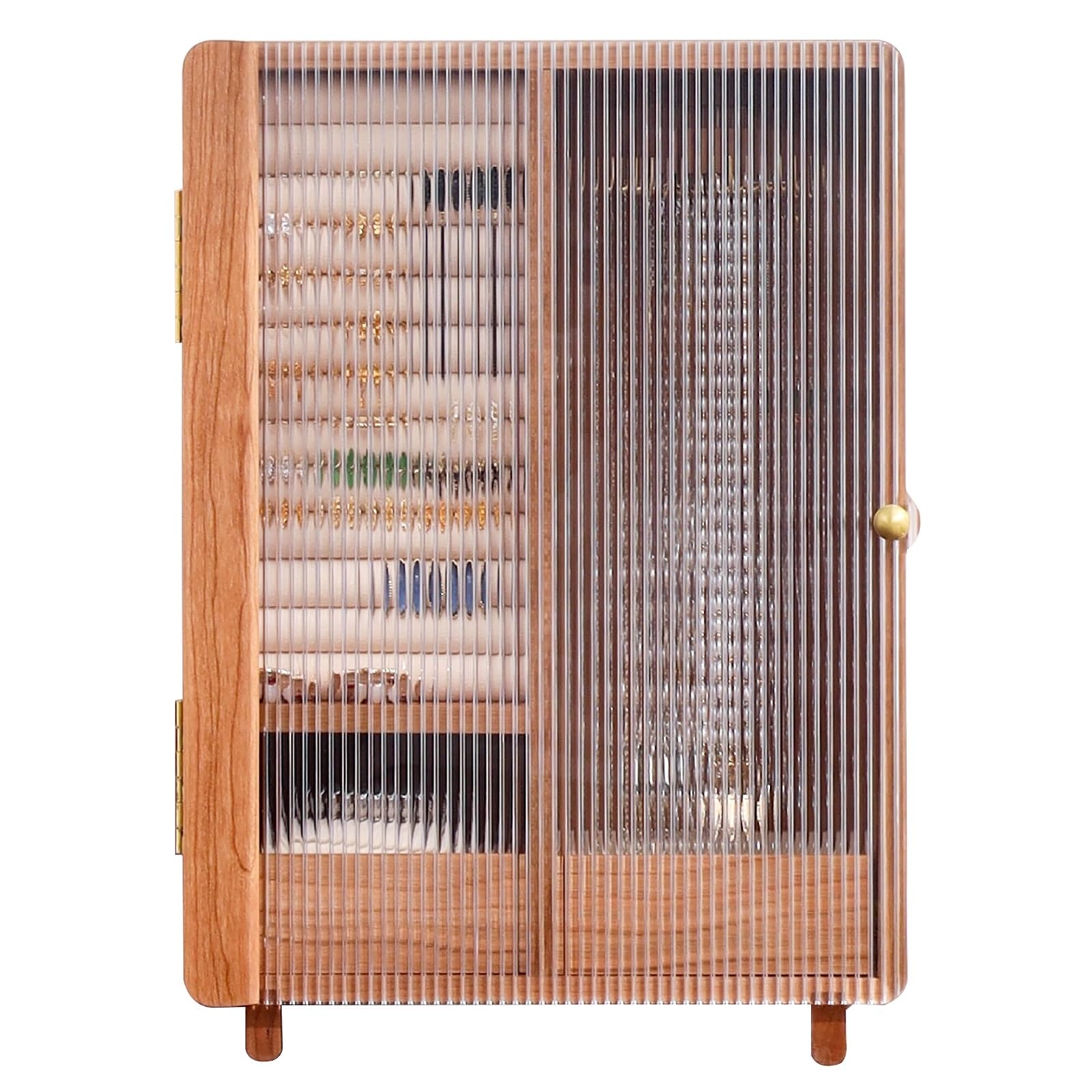Coffret à bijoux pour colliers boucles d'oreilles bagues femme en bois