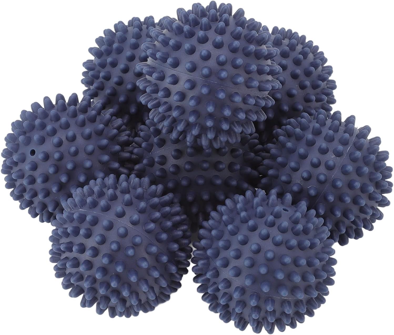 Omabeta 8pcs Dryer Balls Soft Washing Balls, Laundry Washing Ball Reusable Prevent TanglingRemoval PVC Softener Ball for Washing Machine for Quick Drying(Blue)