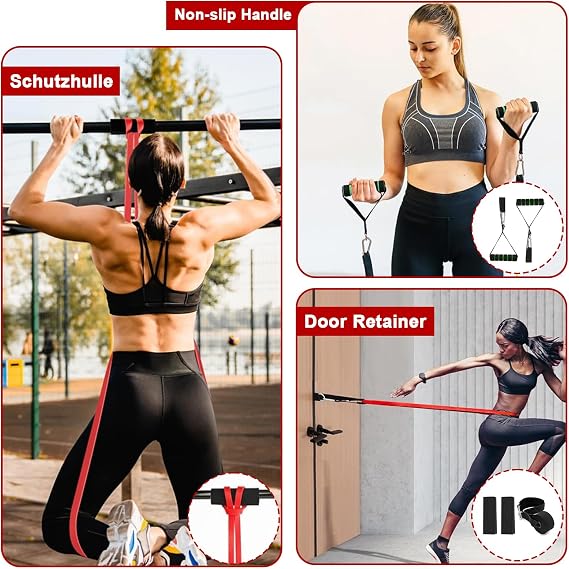 Fitness Bands Resistance Bands with 3 Levels Training Bands | Resistance bands set for men, rubber bands, sports bands, strength training for training, pull-up aid