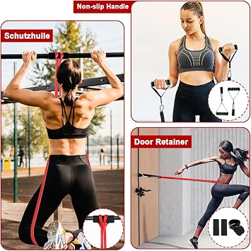 Fitness Bands Resistance Bands with 3 Levels Training Bands | Resistance bands set for men, rubber bands, sports bands, strength training for training, pull-up aid