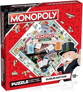 Winning Moves Dublin Monopoly Puzzle-Spiel, 1000 Teile, inspiriert vom Dublin Monopoly-Brettspiel, Geschenk und Spielzeug für Kinder ab 10 Jahren