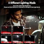 LED Work Light with Magnetic Base and Hanging Hook,360°Rotate &5 Lighting Modes Ultra Bright LED Flashlight,worklight for Car Repair, Emergency, Workshop,BBQ,Camping (worklight 3PCS)