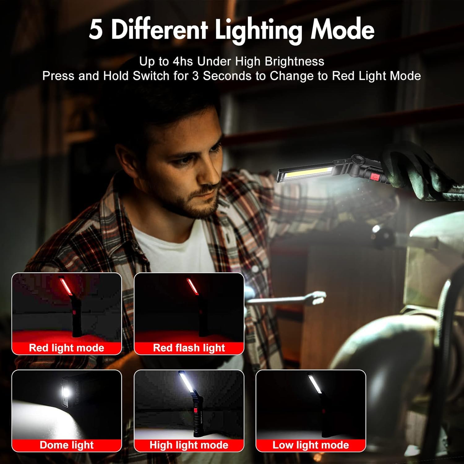 Tool Gifts for Men Him Husband,Rechargeable Rechargeable flashlights,3 Pack 2