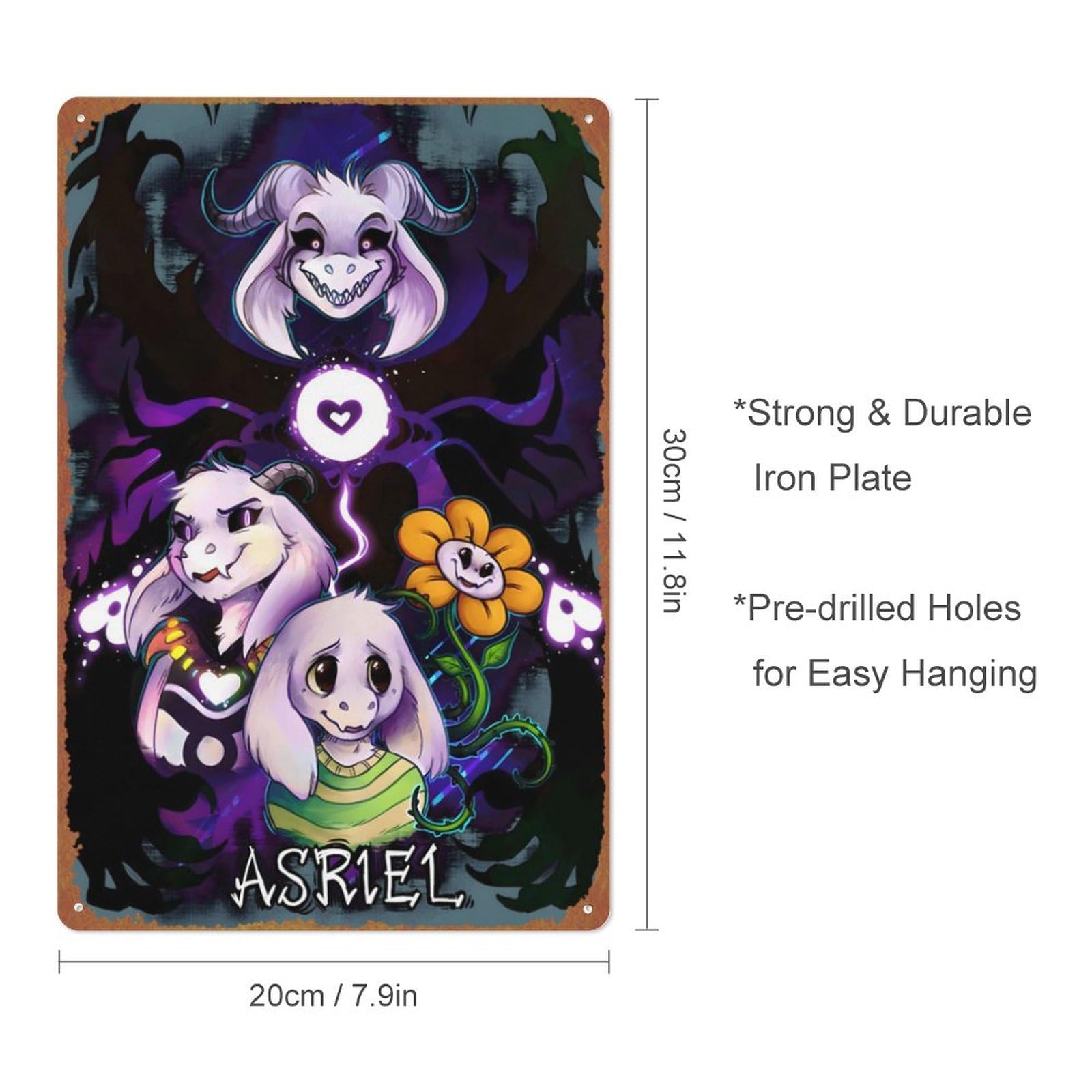 Asriel Undertale Movie Poster Oil and Gas Station Logo 8 × 12