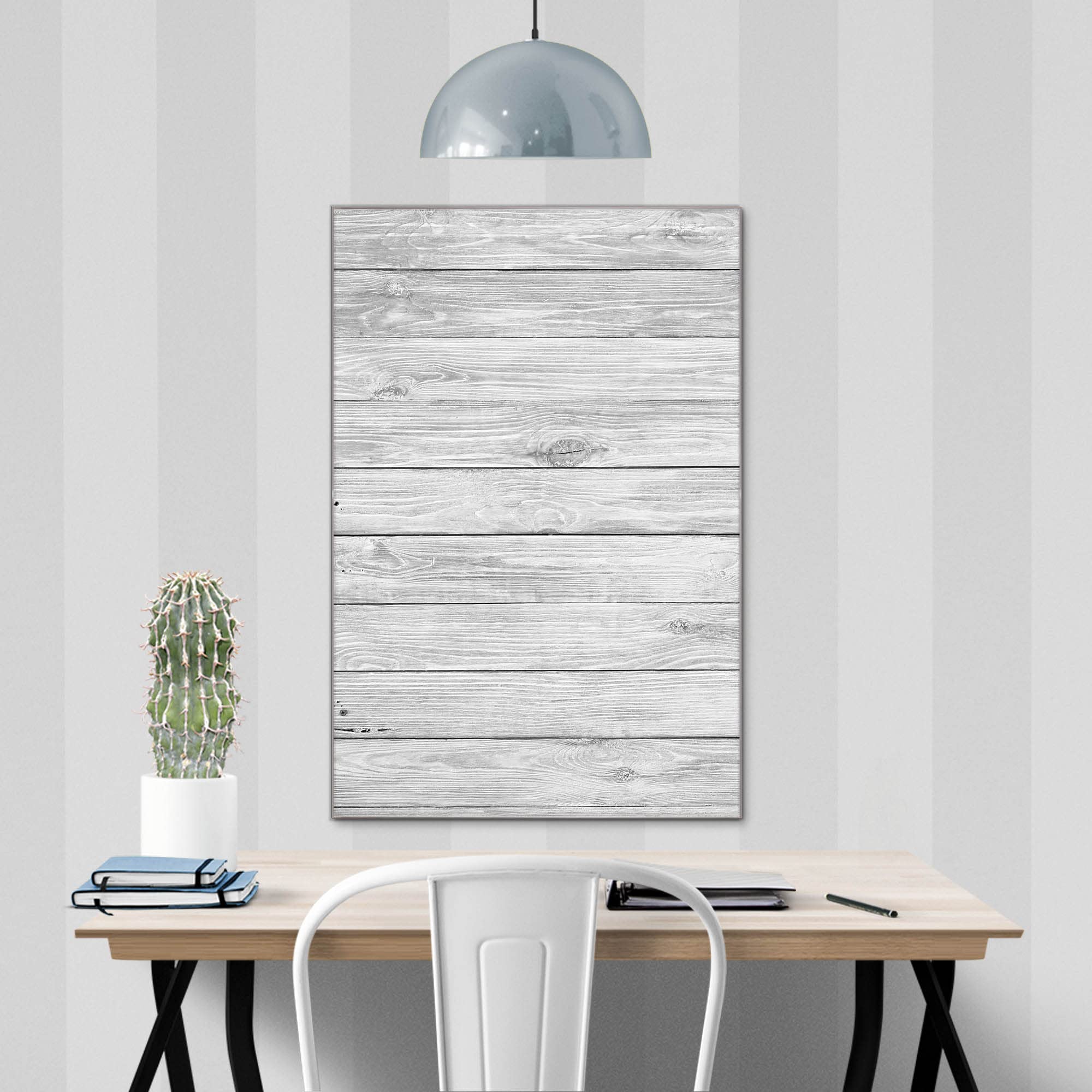 banjado Glas Magnettafel 50x75 in Holzoptik, beschreibbares Memoboard