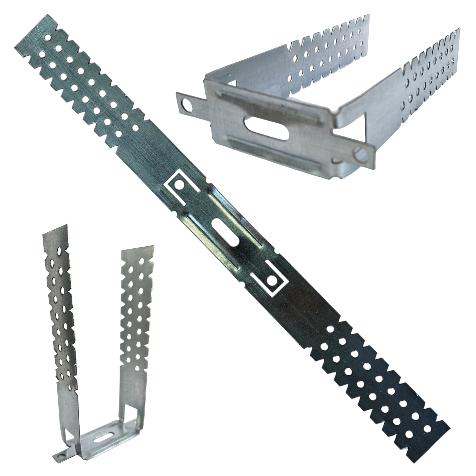wieszaki bezpośrednie 150 mm 100 sztuk wieszaki sufitowe grubość 0,9 mm wieszaki U do profili CD 60 listwy drewniane akcesoria do suchej zabudowy, ścianki działowe, suche podłogi, zabudowa pod
