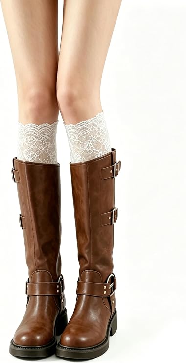 White Knee High Socks