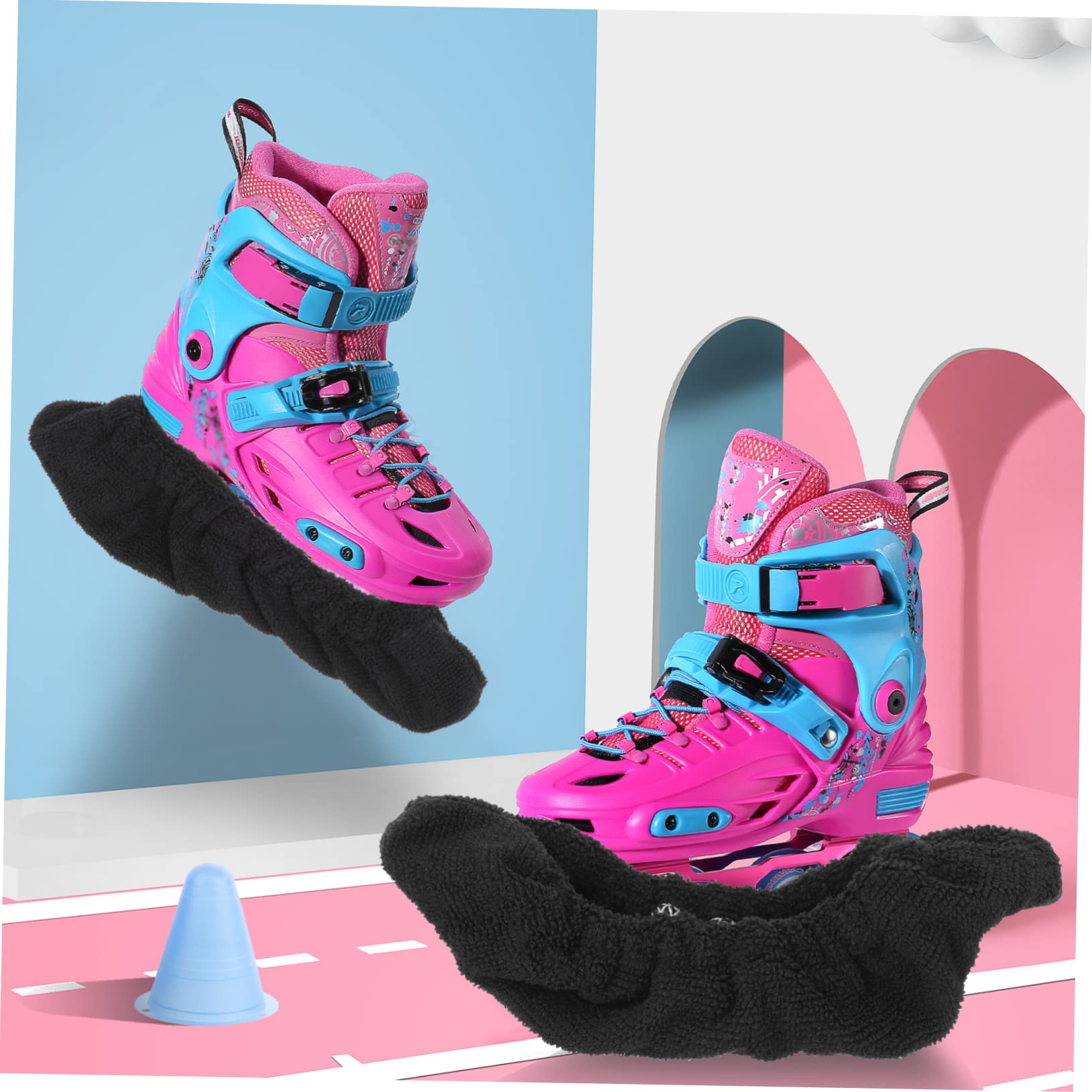 BESTonZON 2 Series Cubiertas De Microfibra para Hielo De para Cuchillas De Patinaje Absorbentes Y Portátiles Compatible con Artísticos Hockey 2 Pares*2