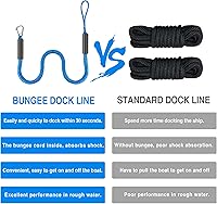 Vista 6 de Accesorios para barco de línea de muelle bungee - Pontón, moto acuática, accesorios de kayak con clip de acero inoxidable 316