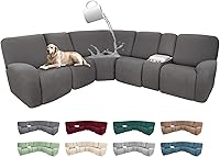 Vista 147 de Fundas 100% impermeables para sofá reclinable seccional, fundas para sofá reclinable en forma de L, funda para sofá seccional de esquina