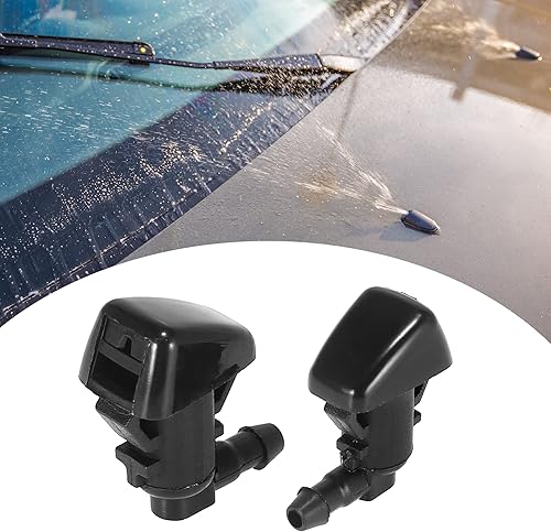 Miniatura 3 de ACROPIX Boquillas para limpiaparabrisas delantero para Dodge Nitro con conector de manguera, paquete de 5, color negro