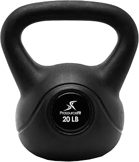 ProsourceFit Vinyl Coated Kettlebell 10-35 lbs: Floor-Safe, Comfort Grip for Full-Body Workouts