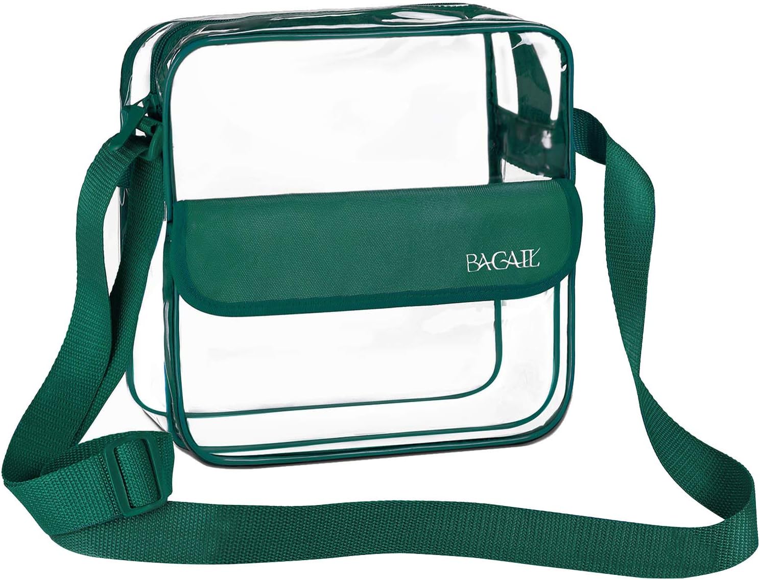BAGAIL Clear Purse Stadium Approved Cross-Body Shoulder Messenger Bag with Adjustable Strap