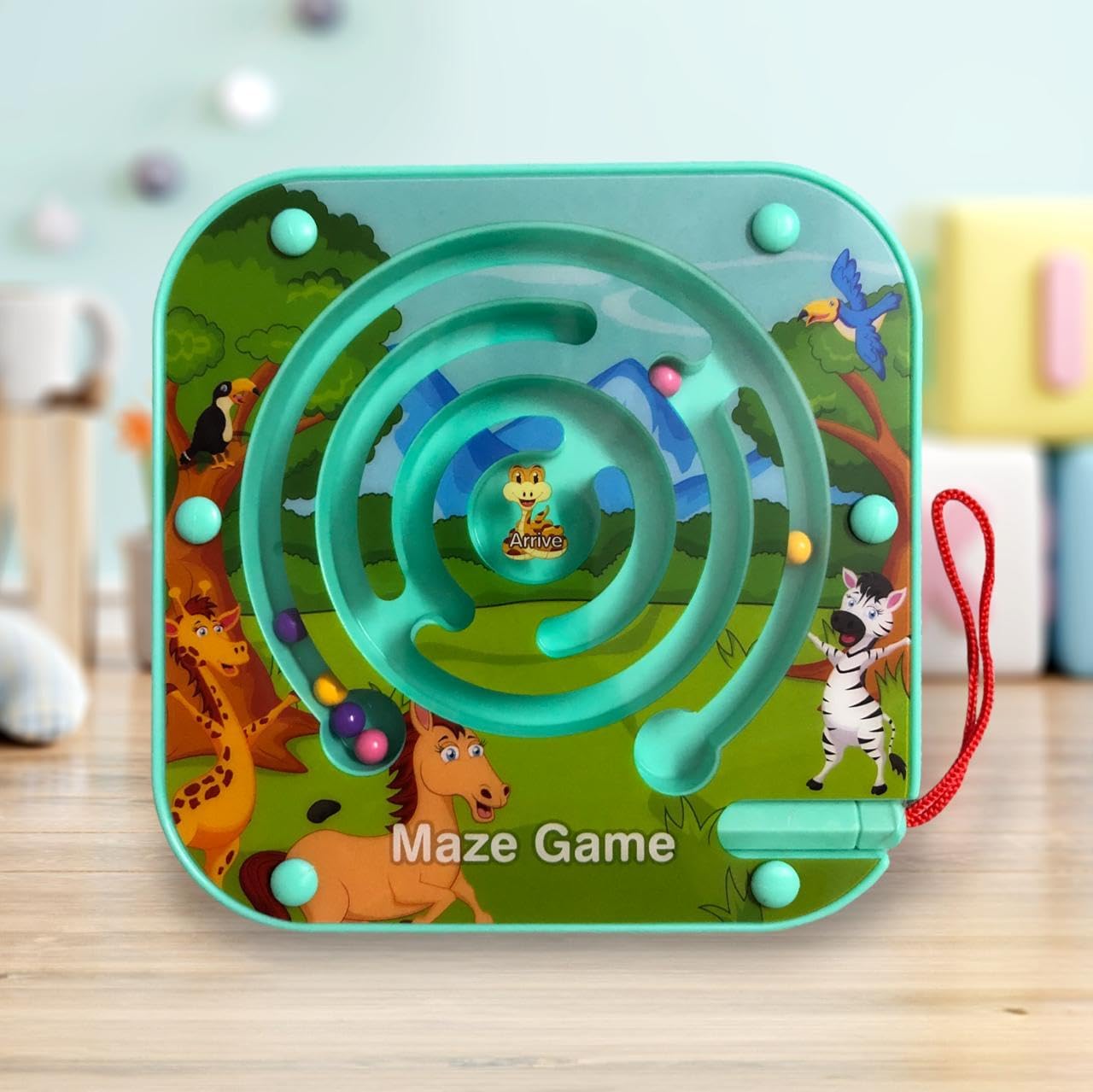 Toys Nagar Magnetic Maze Puzzle Game || Maze Puzzle Board Game for Kids || Magnetic Pen Driving Bead Maze Jigsaws Puzzle Board (Pack of 1) (Square Maze Puzzle)-image-33