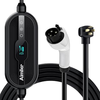 Level 2 240V / 32A Electric Vehicle (EV) Charger Portable Indoor/Outdoor EV Car Charging Station, NEMA 14-50 Plug, for SAE-J1772 Electric Vehicles w/WiFi APP, Former Version