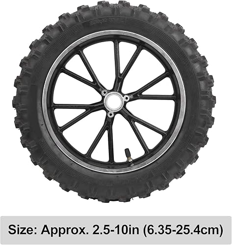Miniatura 3 de Acouto Neumático de rueda trasera de motocross de 2.5-10 pulgadas 6010010 para PIT PRO Trail Dirt Bike Thumpstar RIM 0.5in AXLE, neumático de rueda