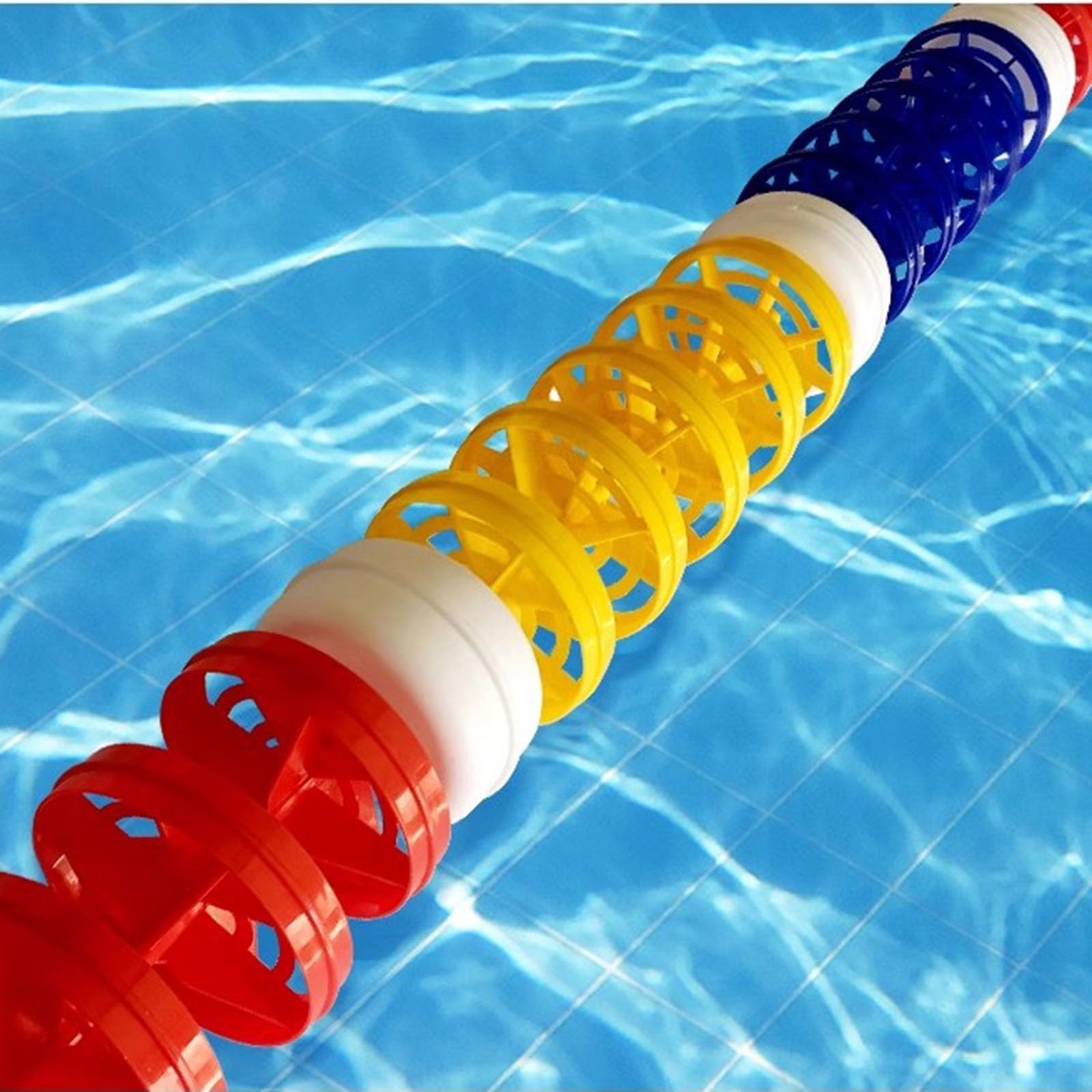 Ligne de sécurité pour piscine avec séparateur réglable jusqu'à 20 m