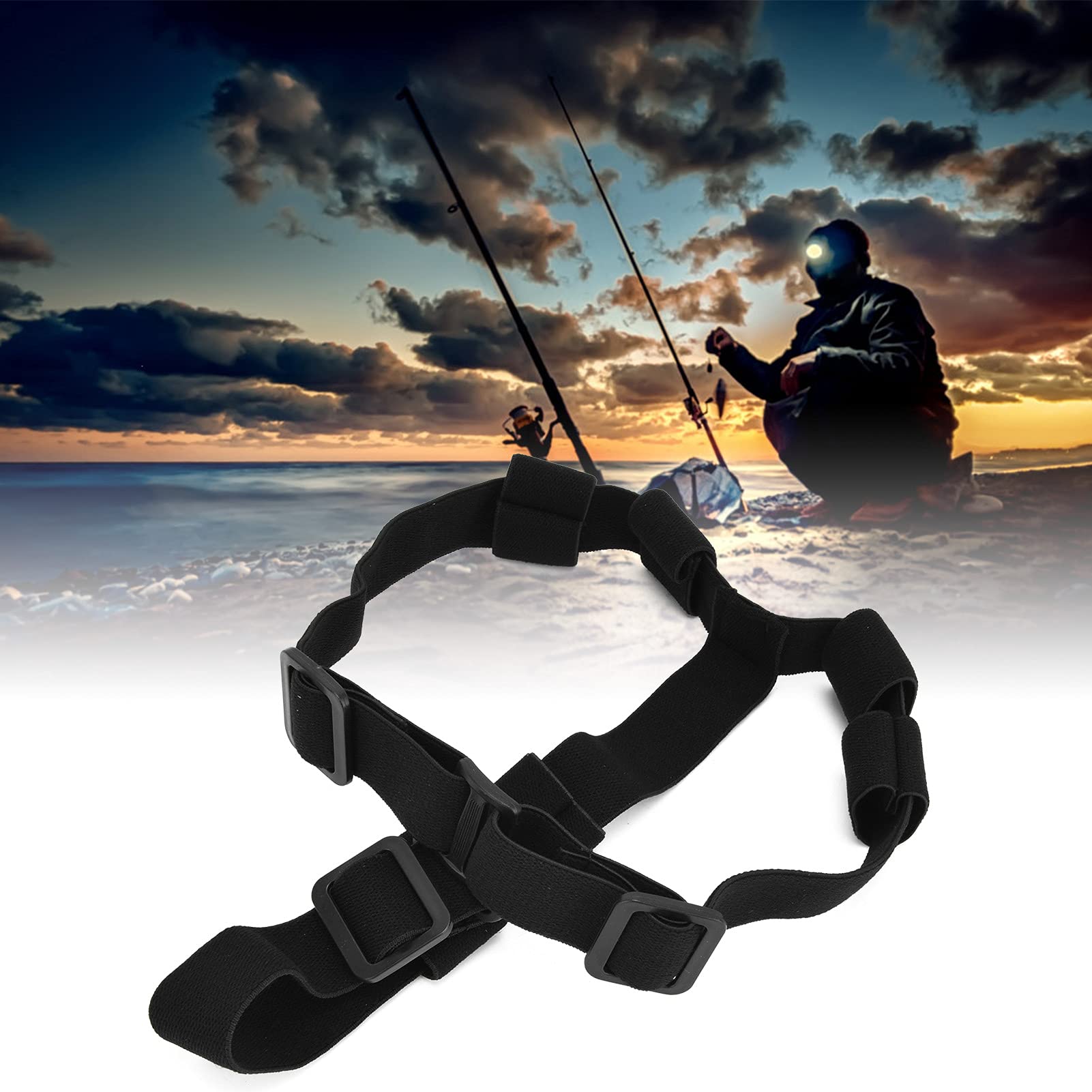Cinghia di Ricambio per Lampada Frontale LED, Fascia Elastica Universale 18-33 mm, Accessorio per Torcia da Minatore