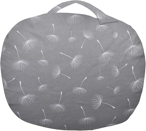 Miniatura 321 de Posh Stuffable - Sillón puff con almacenamiento para niños, contenedor de animales de peluche, organizador de juguetes de niños Lienzo Burbujas Azul