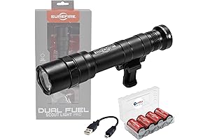 SureFire M600DF Dual Fuel Scout Light Pro Tactical Weaponlight with Extra Batteries and Battery Box