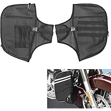 AUFER Motorcycle Highway Crash Bar Cover Soft Lowers Chaps Leg Warmer Bag With Storage Bag Compatible With For Touring Street Glide Road King Road Glide Electra Glide Trike Models 1980-2024