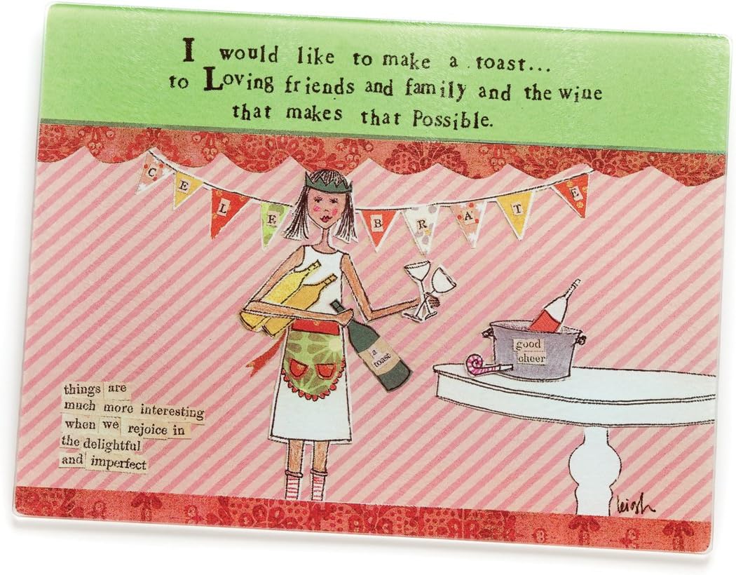 Curly Girl Make a Toast Cutting Board Glass Cutting Boards