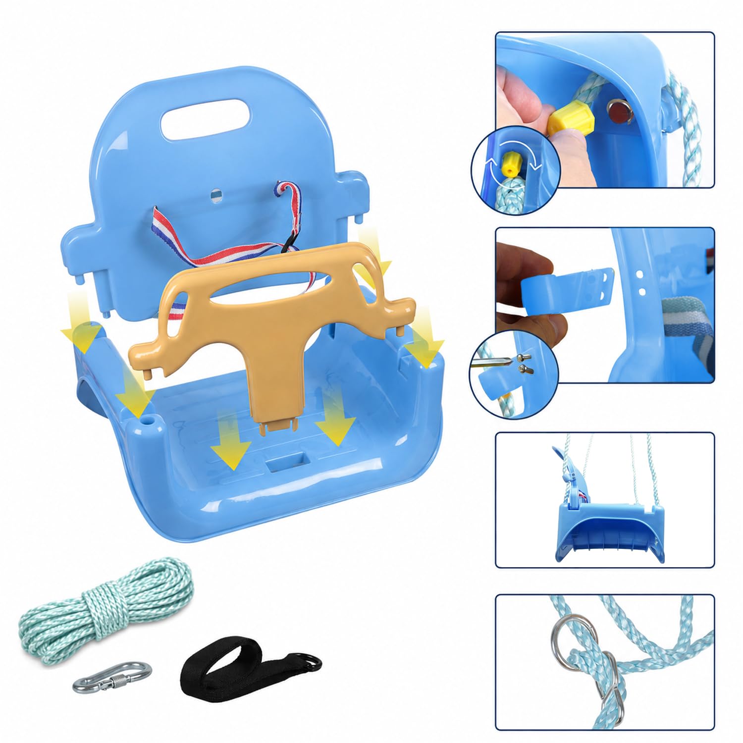 KINSPORY Balançoire pour Enfants, balançoire 3 en 1
