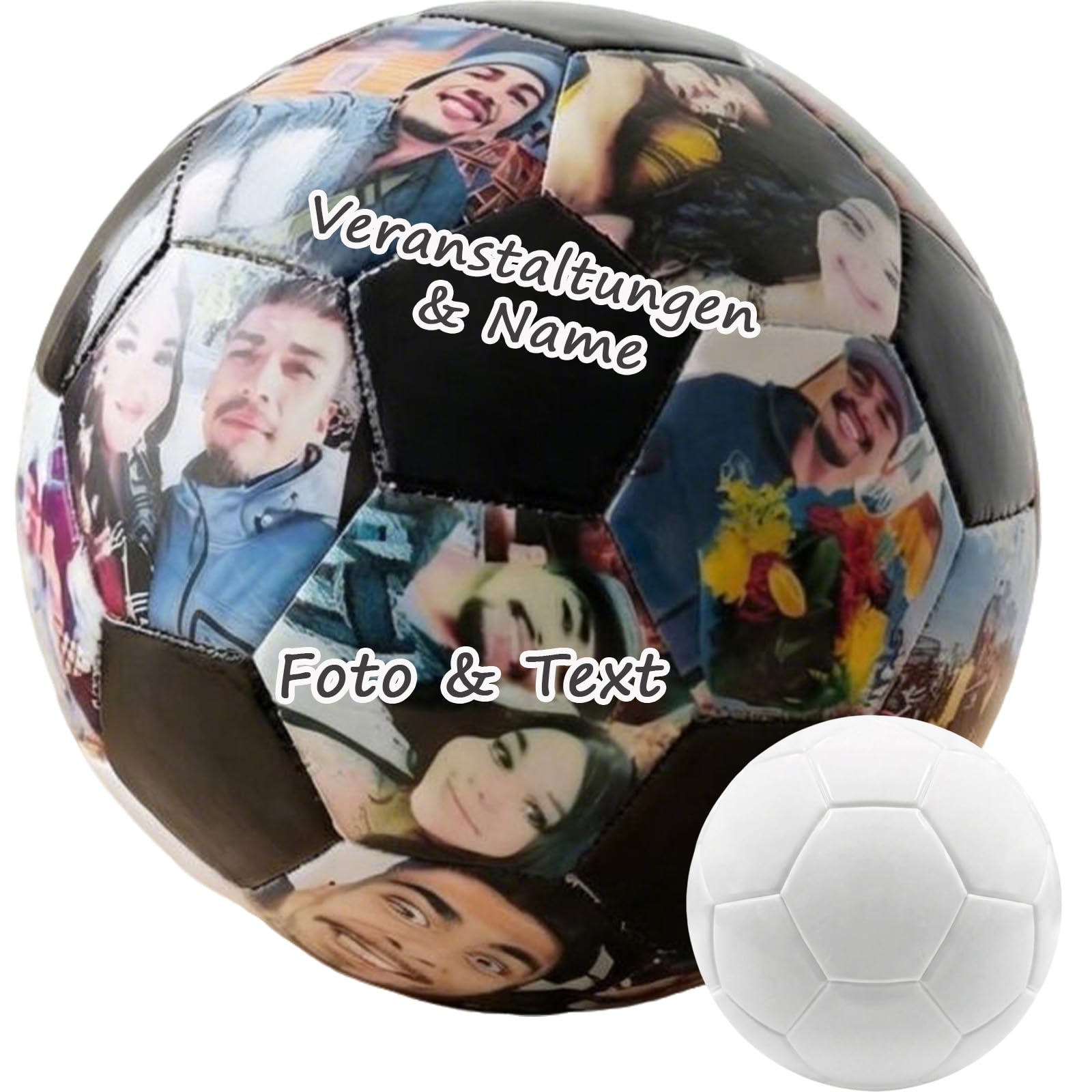 Generisch Individuell gestaltbarer Fußball 32Seiten Foto & Text– Personalisiertes Geschenk für Schüler, Fußballtrainer & Kinder, hochwertiger Trainingsball mit eigenem Muster, perfekt für Geburtstage