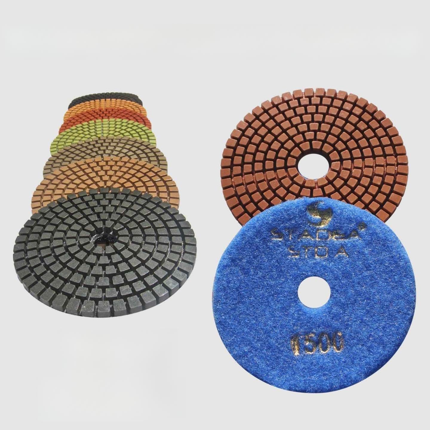 STADEA Grit 1500 3" Diamond Polishing Pads Premium Grade Wet Flexible 3 MM High