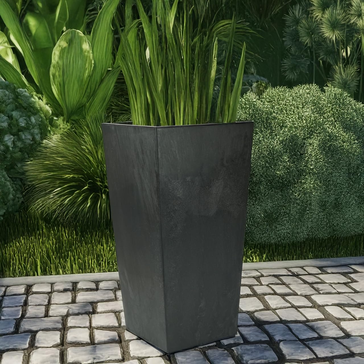 Vaso per Piante con Inserto, Fioriera Moderna in Plastica Riciclata