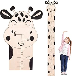 Height Chart for Kids, Wood Growth Chart for Wall, Natural Wood Height Measurement for Wall, Height Ruler Measurement Growth Chart for Kids Room Nursery Wall Decor
