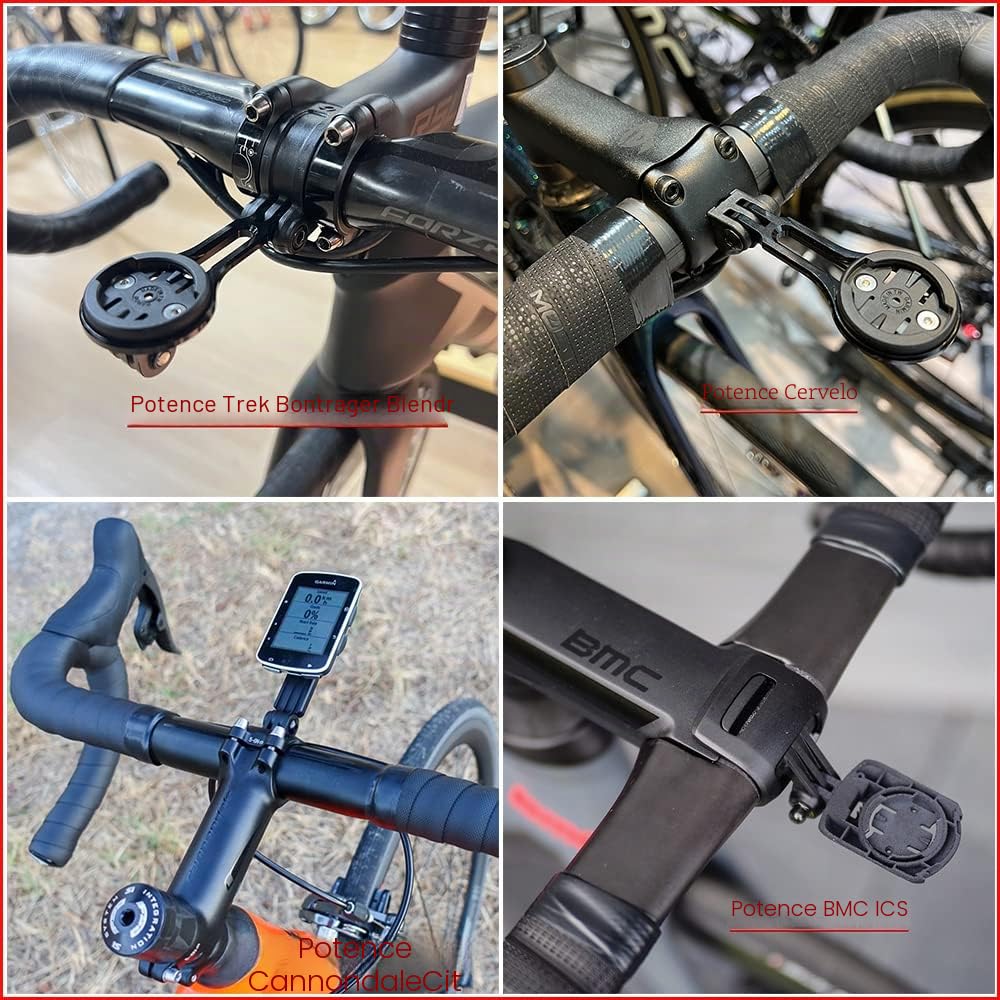 Cestbon Support combiné de Guidon de vélo Avant pour Garmin Edge Wahoo Elemnt Bryton Rider Stages Dash Hammerhead Camp avec Cervelo Trek Bontrager Blendr BMC ICS Cannondale C1 (Pas d'adaptateur)