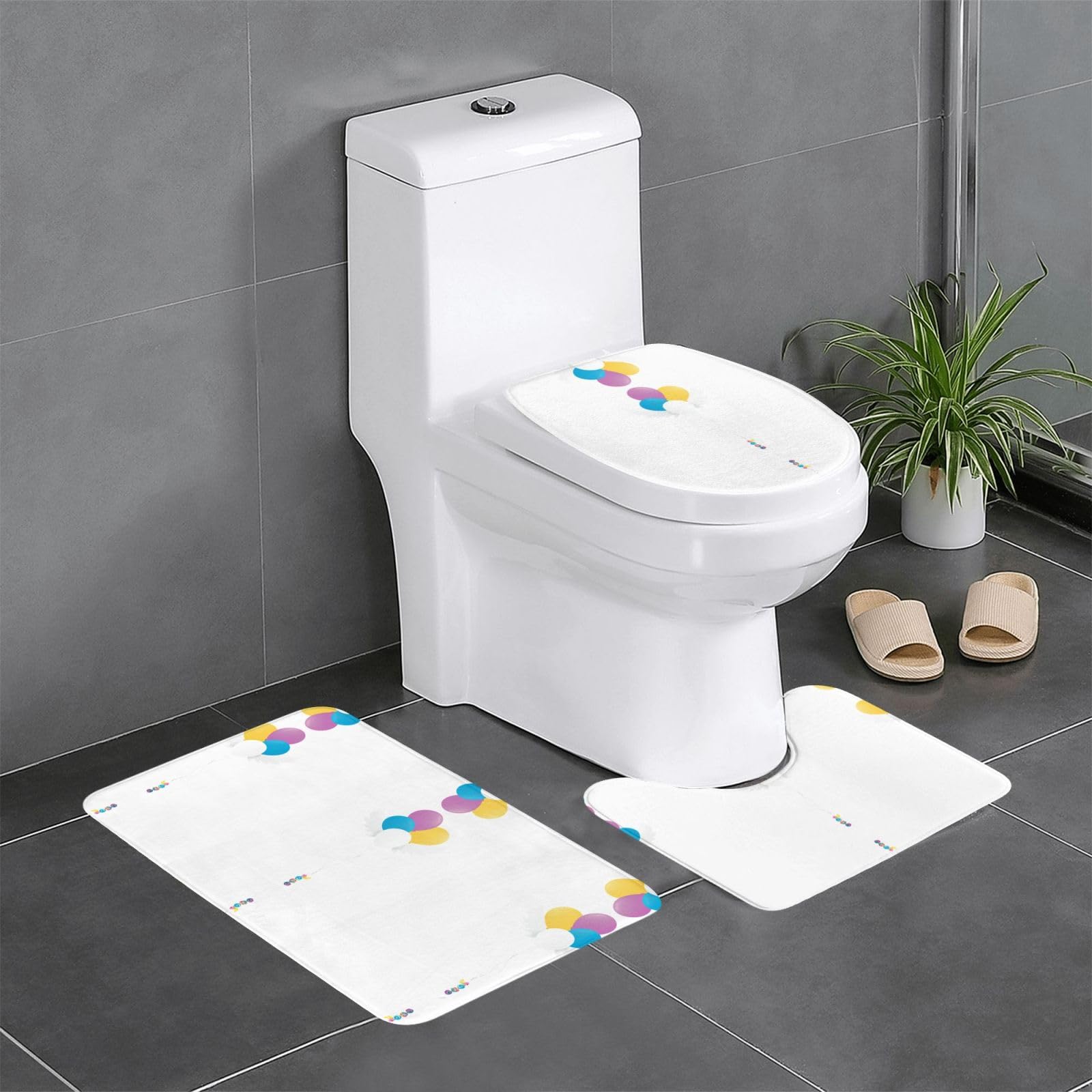 Tapis de bain antidérapants 61x40.6cm rectangulaire U O pour toilettes baignoire WHJDPP