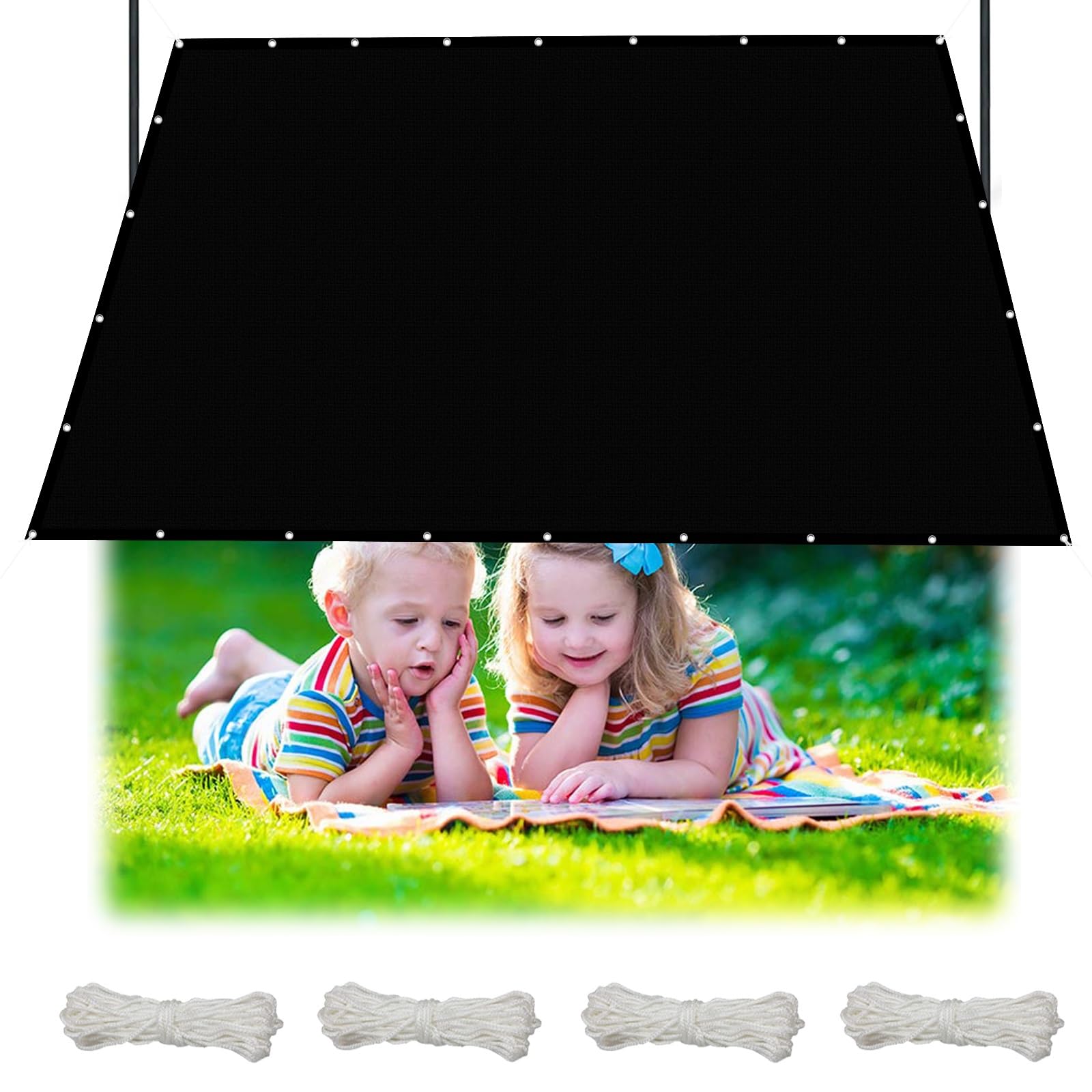 GLDYTVF Waterproof Sun Shade Sail Canopy 0.5 x 1m UV Resistant Net for Greenhouse Swimming Pool Plants Black