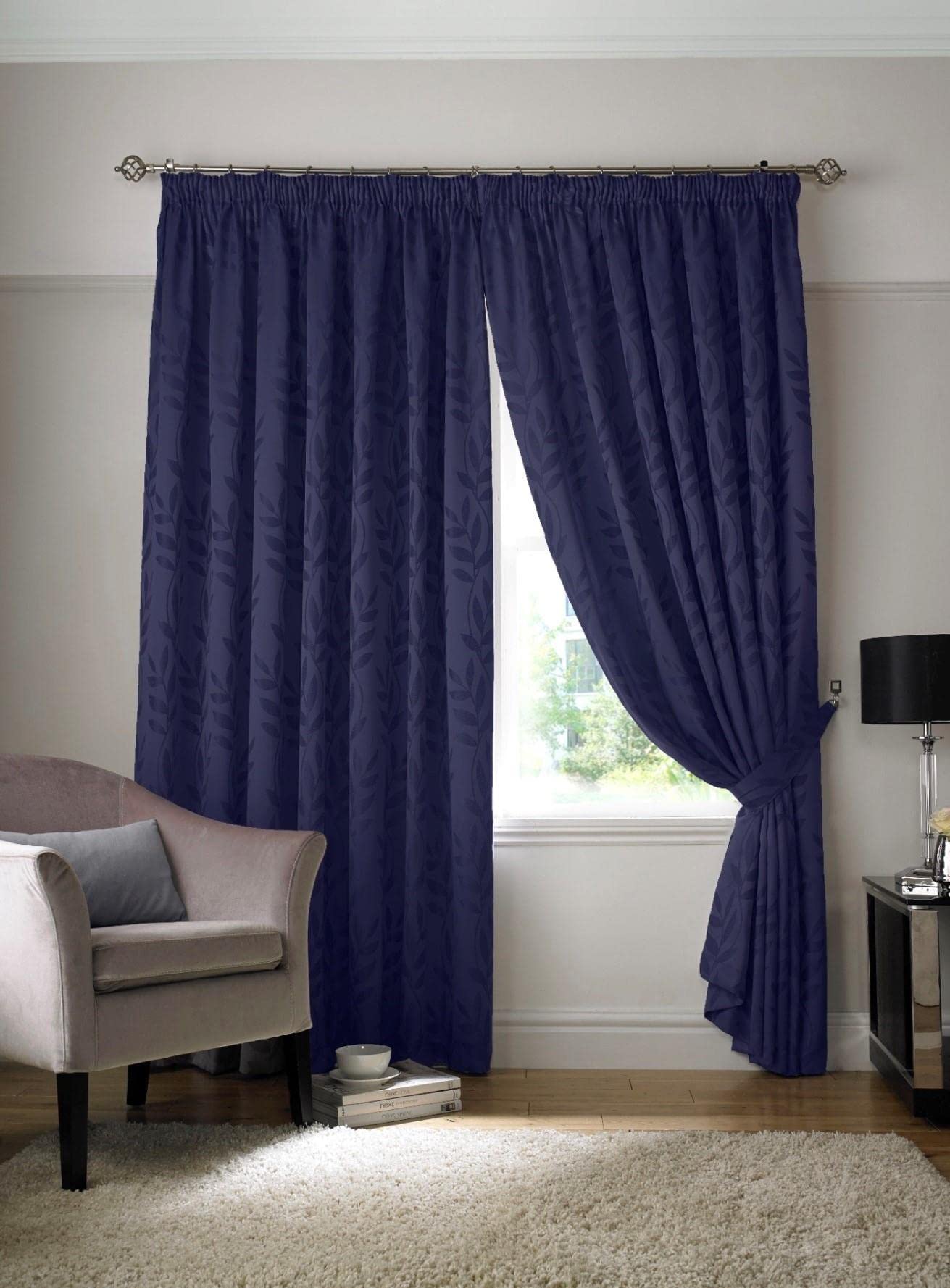 Alan Symonds  Blue Tivoli Pencil Pleat Curta, Sports Direct