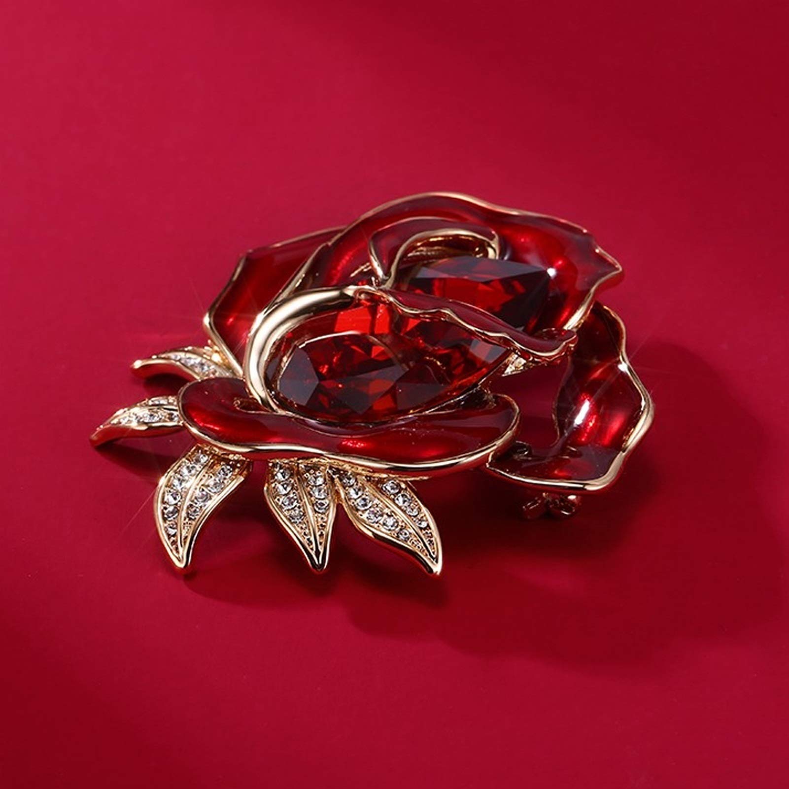 Broszka przypinki do klapy Unikalna Róża Broszka Elegancka Dama Akcesoria Corsage Lapel Scarf Odzież Corsage Panie Birthday Prom Walentynki Dekoracyjne dla Kobiet Dziewczyn Kostium Akcesoria