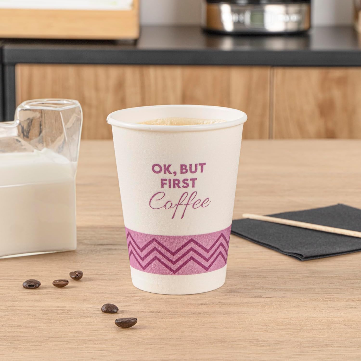 Restaurantware Insulated Paper Hot Cups 12 Oz Pack of 25 Pink Disposable Coffee Holders, Paper Coffee Cups for Hot Drinks - 12 Ounce To-Go Insulated Non-Slip Grip for Beverages, Catering