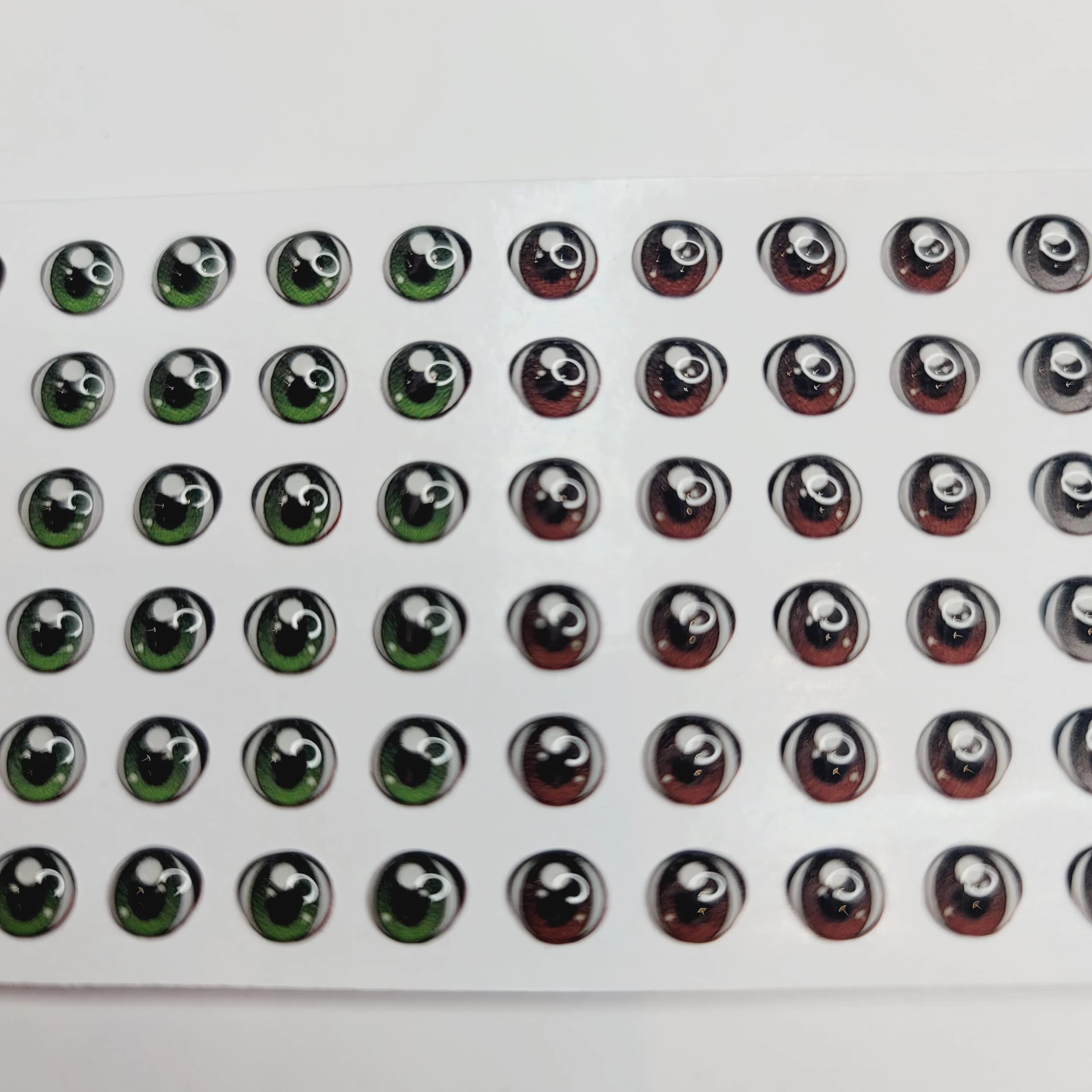 Adhesive Resin Eyes for Clays Multicolor V.A. 004 (X-SM) 48 Pairs(PP) 5.7MM