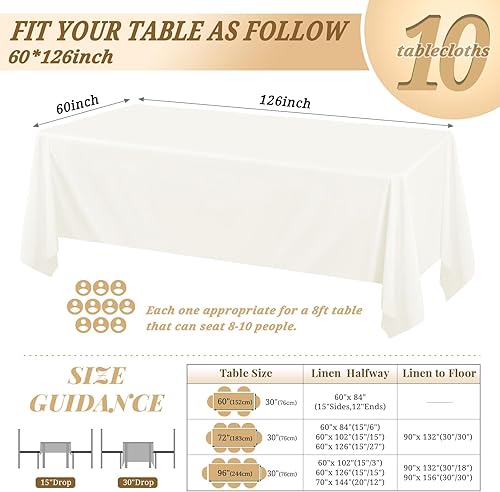 Miniatura 90 de Pesonlook Paquete de 4 manteles redondos blancos de 90 pulgadas, mantel de poliéster para mesas redondas, mantel lavable, resistente a las manchas