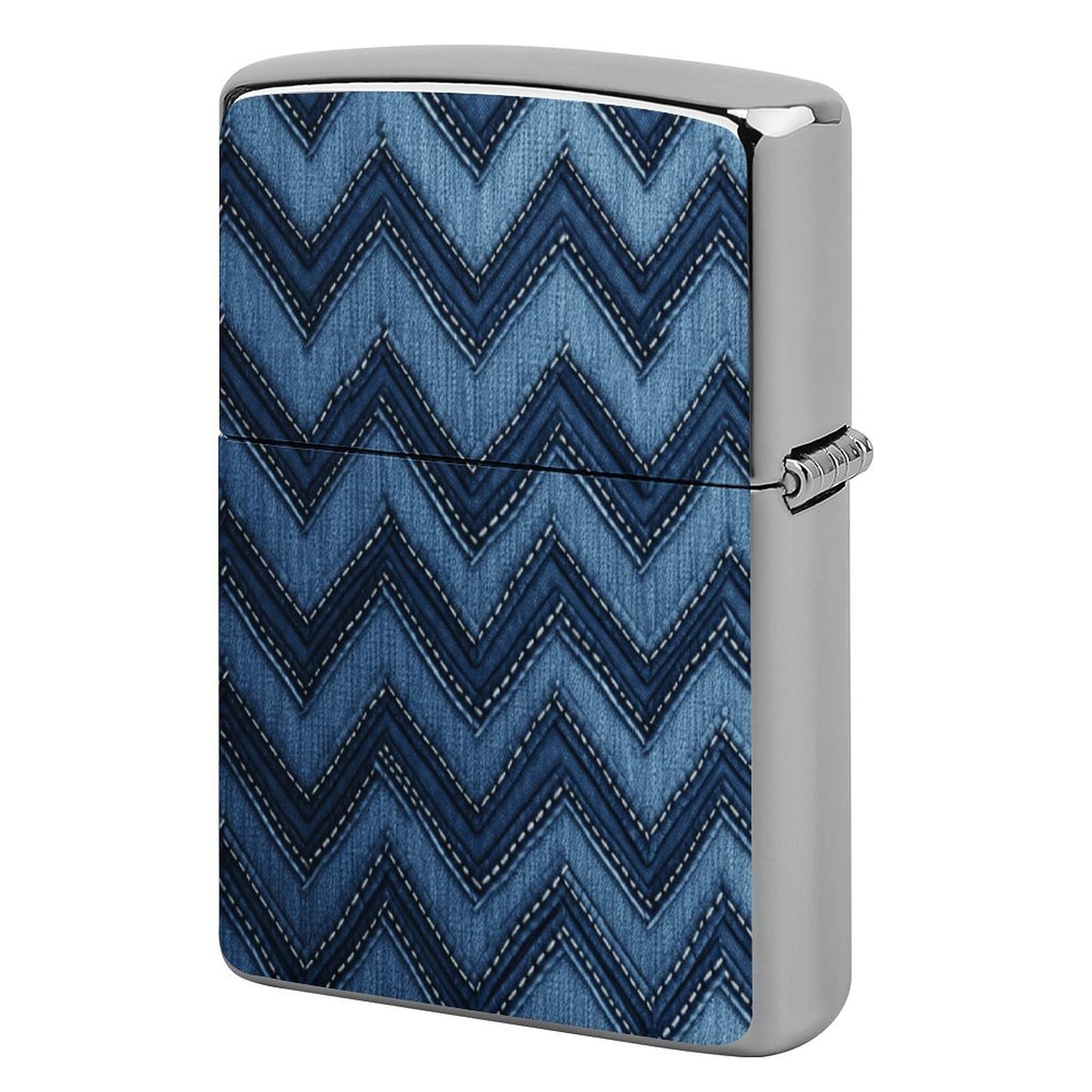 Fekiloot Style Gradient Blue Denim Lighter Case Cover Lighter Holder