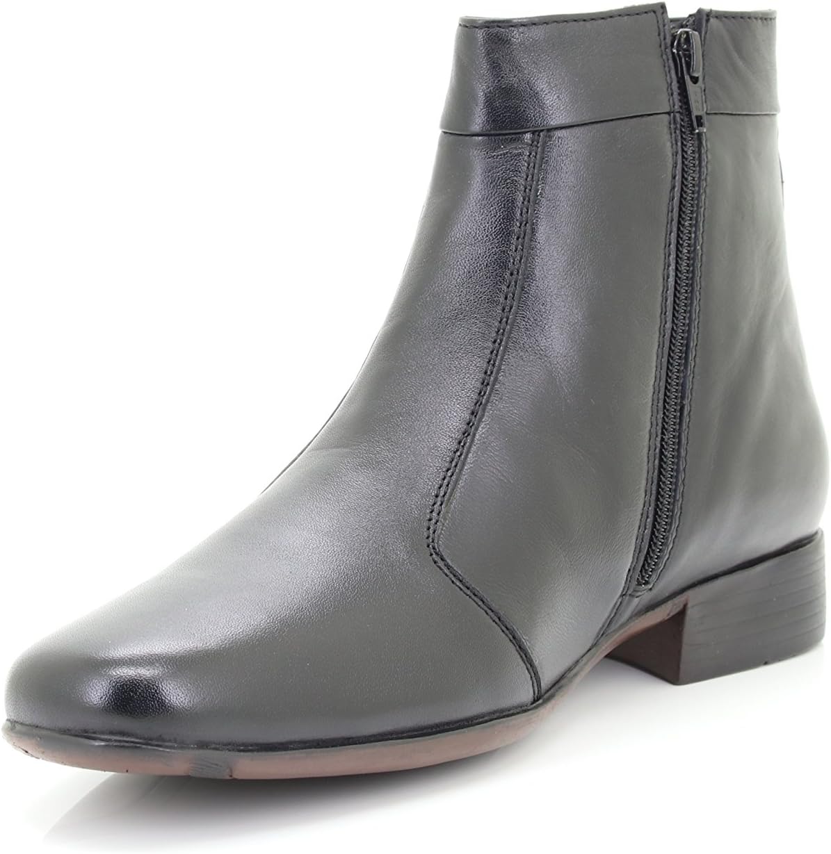 Scimitar GREG Mens Soft Leather Ankle Boots Black