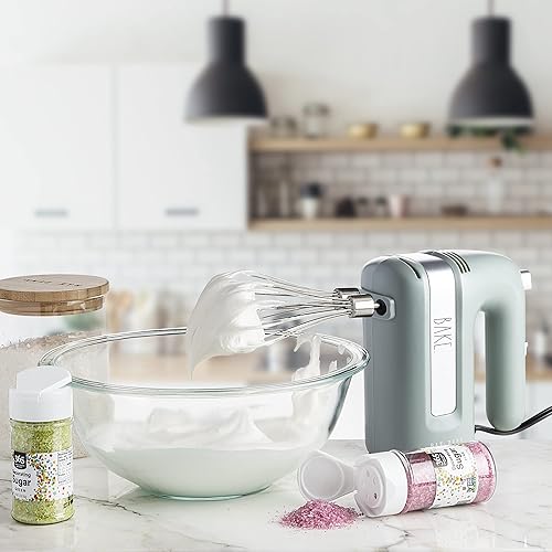 Miniatura 5 de Batidora de mano eléctrica, batidora de mano para cocina, con batidores y accesorios de batidor para cocinar y hornear, batidora de mano ligera