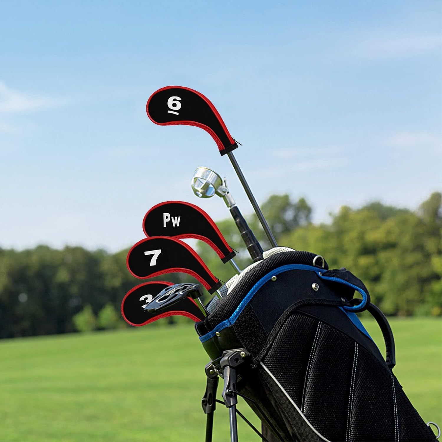 12 Pieces Golf Head Covers 3-9 Pw Aw Sw Lw Lw Waterproof Zippered Golf Club Head Covers Protective iron covers for golf clubs With Number Label Golf Iron Head Covers Accessory - Image 5